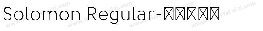 Solomon Regular字体转换